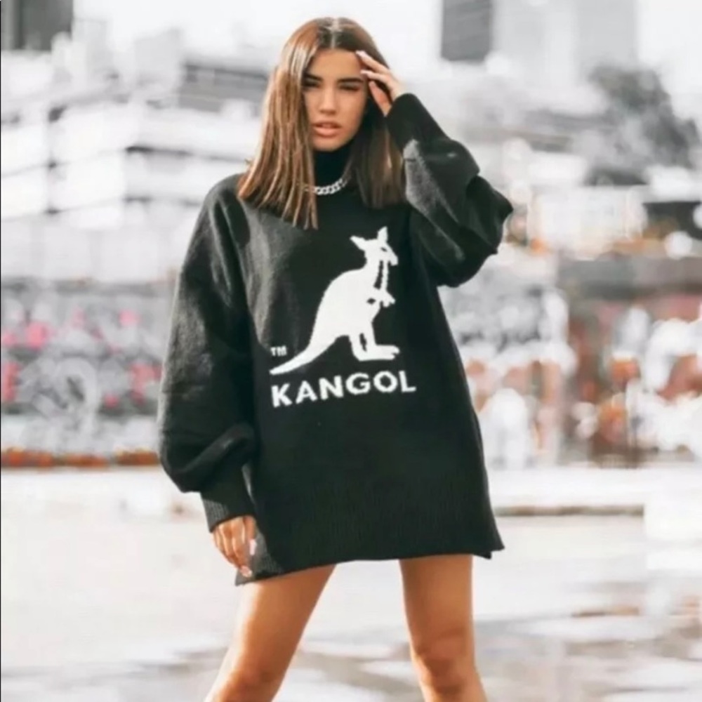 NWOT KANGOL × H&M Oversized Sweater BLOGGERS FAV. - Picture 1 of 12